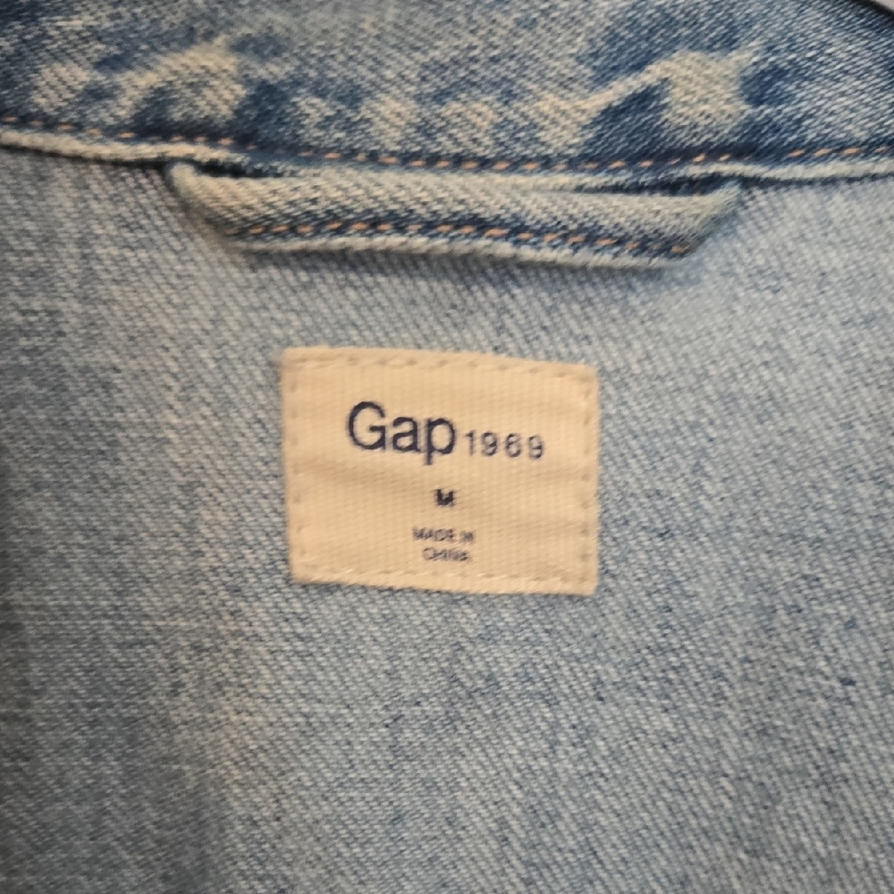 Gap 1969 Blue Denim Jacket Womens Sz Medium EUC - Picture 4 of 10